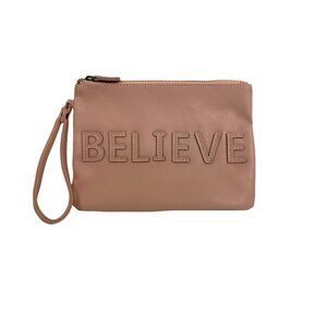 Women's Small Believe Clutch Purse